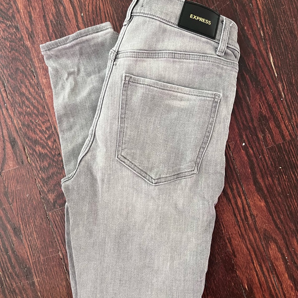 Express Light Gray Denim Pants